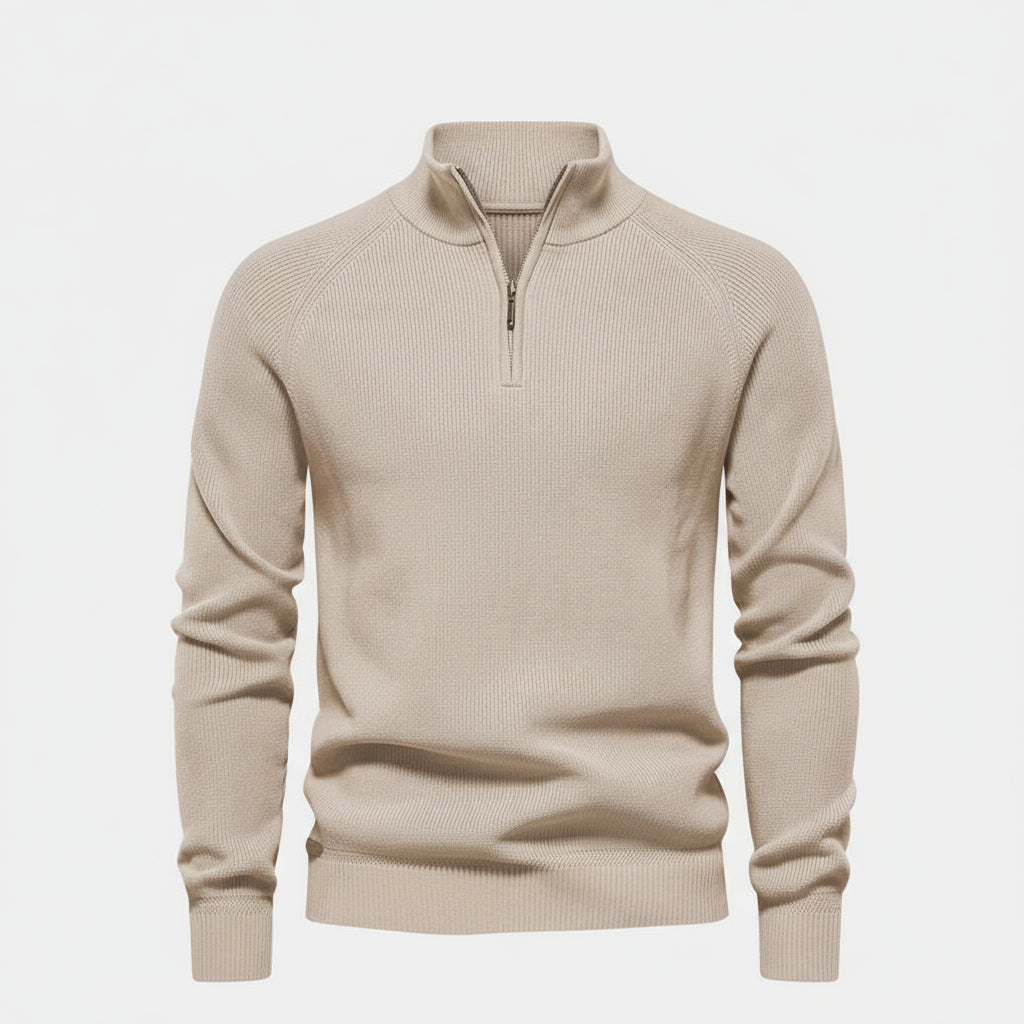 Premium Herren Zip Neck Pullover